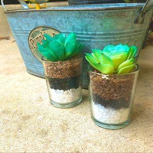 Faux Succulent Centerpiece Decorations